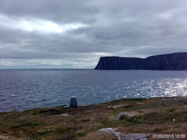 Blick auf Nordkapp Felsen